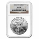 2008-W Burnished American Silver Eagle MS-70 NGC