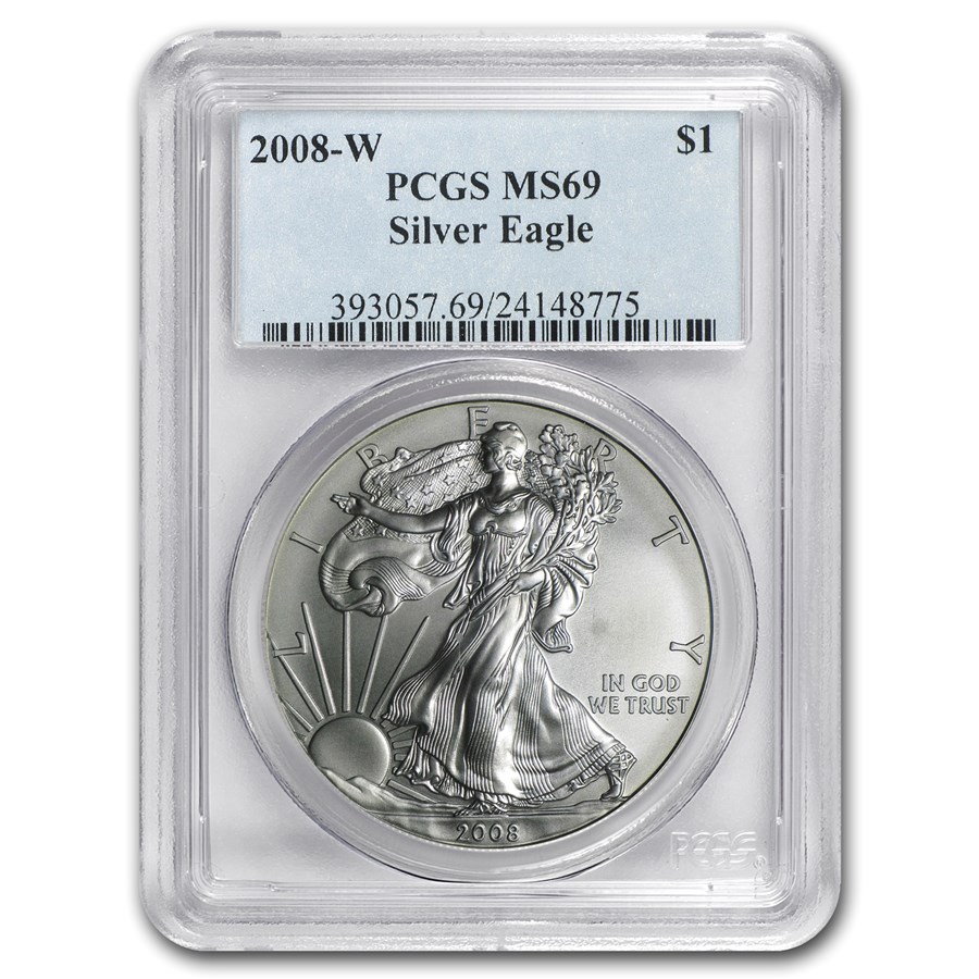 2008-W Burnished American Silver Eagle SP-69 PCGS