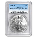 2008-W Burnished American Silver Eagle SP-70 PCGS (Rev '07)