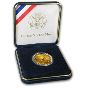 2008-W Gold $5 Commem Bald Eagle BU (w/Box & COA)