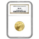 2008-W Gold $5 Commem Bald Eagle MS-70 NGC