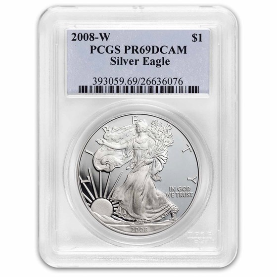 2008-W Proof American Silver Eagle PR-69 PCGS 2008-W Proof American Silver Eagle PR-69 PCGS