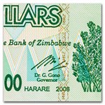2008 Zimbabwe 1 Billion Dollars Trees Elephant Unc