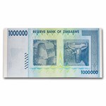 2008 Zimbabwe 1 Million Dollars Fort Bull Unc