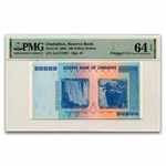 2008 Zimbabwe 100 Trillion Dollars CU-64 EPQ PMG (Printing Error)