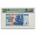 2008 Zimbabwe 100 Trillion Dollars CU-64 EPQ PMG (Printing Error)