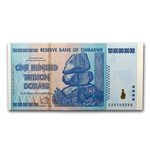 2008 Zimbabwe 100 Trillion Dollars Waterfall Buffalo Unc