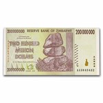 2008 Zimbabwe 200 Million Dollars Building Statue Avg Circ