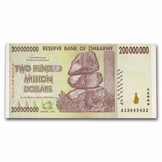 2008 Zimbabwe 200 Million Dollars Building Statue Avg Circ 2008 Zimbabwe 200 Million Dollars Building Statue Avg Circ