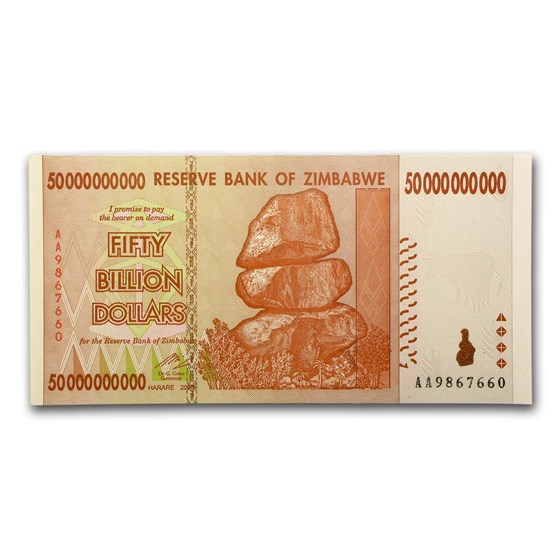 2008 Zimbabwe 50 Billion Dollars Rock Formation Fort Tower Unc 2008 Zimbabwe 50 Billion Dollars Rock Formation Fort Tower Unc