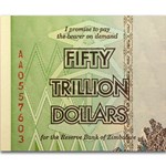 2008 Zimbabwe 50 Trillion Dollars Rock Formation Dam Elephant Unc