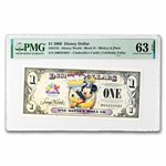 2009 $1.00 (D) Mickey & Pluto, Gem CU-63 EPQ PMG (DIS#155)