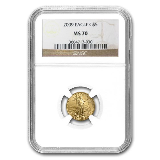 2009 1/10 oz American Gold Eagle MS-70 NGC 2009 1/10 oz American Gold Eagle MS-70 NGC