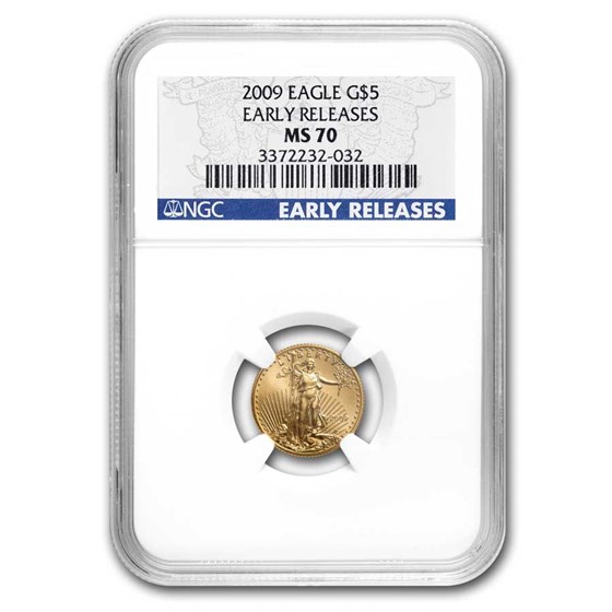 2009 1/10 oz Gold American Eagle MS-70 NGC (Early Releases) 2009 1/10 oz Gold American Eagle MS-70 NGC (Early Releases)
