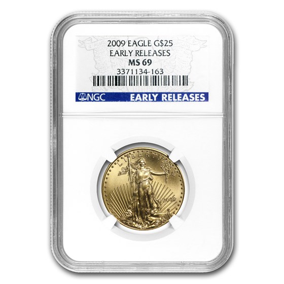2009 1/2 oz American Gold Eagle MS-69 NGC (Early Releases) 2009 1/2 oz American Gold Eagle MS-69 NGC (Early Releases)