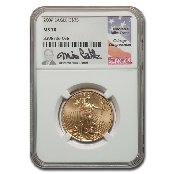 2009 1/2 oz American Gold Eagle MS-70 NGC (Castle) 2009 1/2 oz American Gold Eagle MS-70 NGC (Castle)
