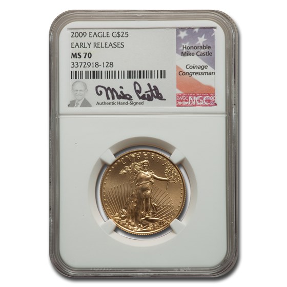 2009 1/2 oz American Gold Eagle MS-70 NGC (ER, Castle) 2009 1/2 oz American Gold Eagle MS-70 NGC (ER, Castle)