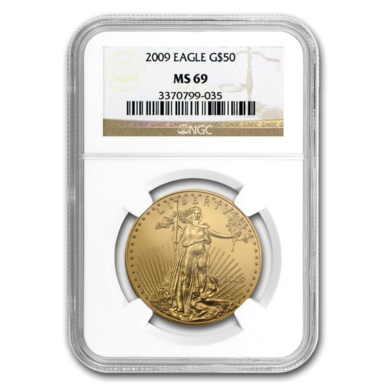 2009 1 oz American Gold Eagle MS-69 NGC 2009 1 oz American Gold Eagle MS-69 NGC
