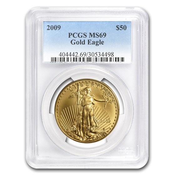 2009 1 oz American Gold Eagle MS-69 PCGS 2009 1 oz American Gold Eagle MS-69 PCGS