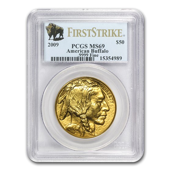 2009 1 oz Gold Buffalo MS-69 PCGS (FirstStrike®) 2009 1 oz Gold Buffalo MS-69 PCGS (FirstStrike®)