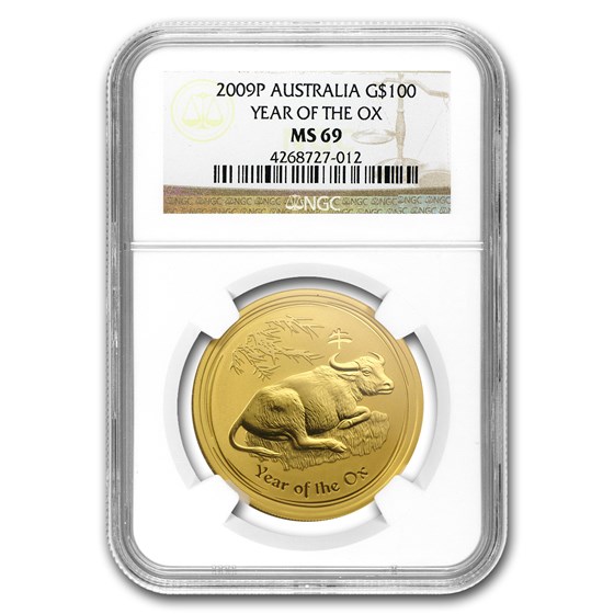 2009 1 oz Gold Lunar Year of the Ox MS-69 NGC (Series II) 2009 1 oz Gold Lunar Year of the Ox MS-69 NGC (Series II)