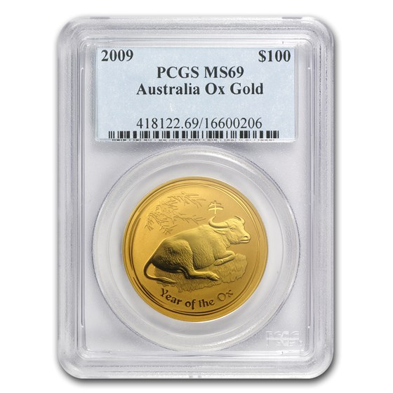 2009 1 oz Gold Lunar Year of the Ox MS-69 PCGS (Series II) 2009 1 oz Gold Lunar Year of the Ox MS-69 PCGS (Series II)