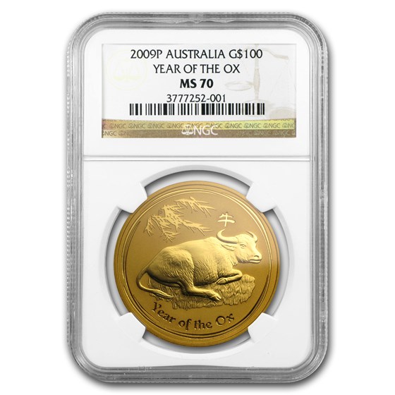 2009 1 oz Gold Lunar Year of the Ox MS-70 NGC (Series II) 2009 1 oz Gold Lunar Year of the Ox MS-70 NGC (Series II)