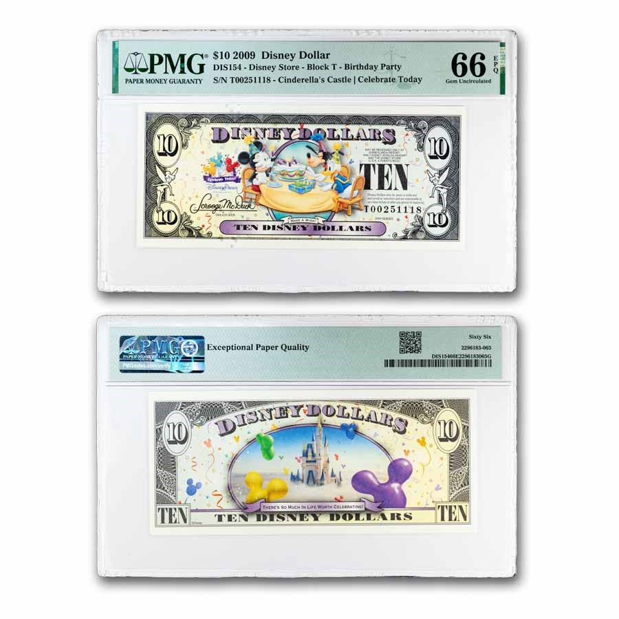 2009 $10.00 (T) Celebration Party CU-66 EPQ PMG (DIS#154)