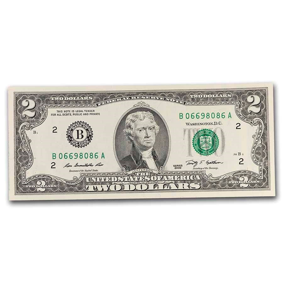2009 $2.00 FRN CU (Random Districts)