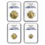 2009 4-Coin American Gold Eagle Set MS-70 NGC (ER)