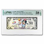 2009 $5.00 (A) Daisy & Minnie AU-58 EPQ PMG (DIS#156)