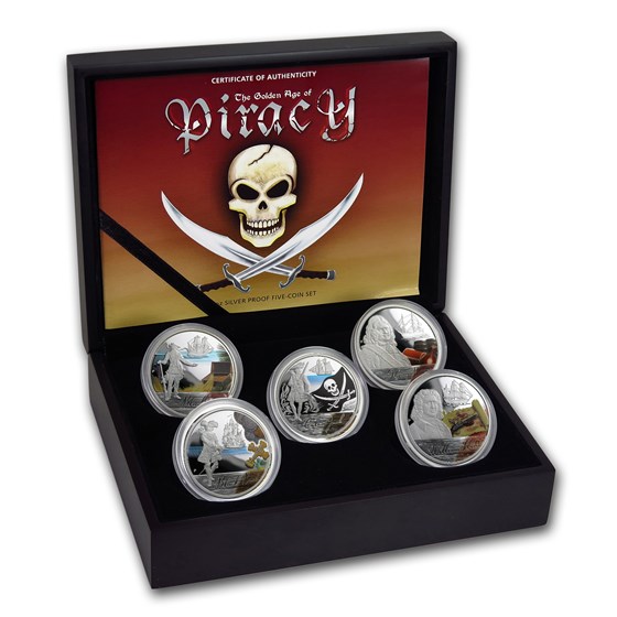 2009 5-Coin Silver Golden Age of Piracy Proof Set 2009 5-Coin Silver Golden Age of Piracy Proof Set