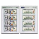 2009-A (F-Atlanta) $100 FRN CU-66 EPQ (Fr#2187-F) PMG 4 Uncut