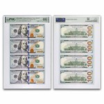 2009-A (F-Atlanta) $100 FRN CU-66 EPQ (Fr#2187-F) PMG 4 Uncut