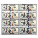 2009-A (F-Atlanta) $100 FRN CU (Fr#2187) 8 Note Uncut Sheet