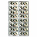 2009-A (F-Atlanta) $100 FRN CU (Fr#2187-F) 16 Note Uncut Sheet