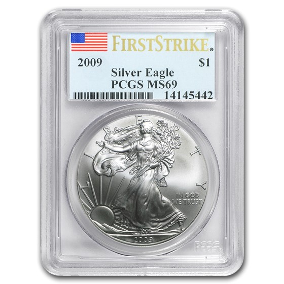 2009 American Silver Eagle MS-69 PCGS (FirstStrike®) 2009 American Silver Eagle MS-69 PCGS (FirstStrike®)
