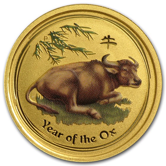2009 Australia 1/10 oz Gold Lunar Ox BU (SII, Colorized) 2009 Australia 1/10 oz Gold Lunar Ox BU (SII, Colorized)