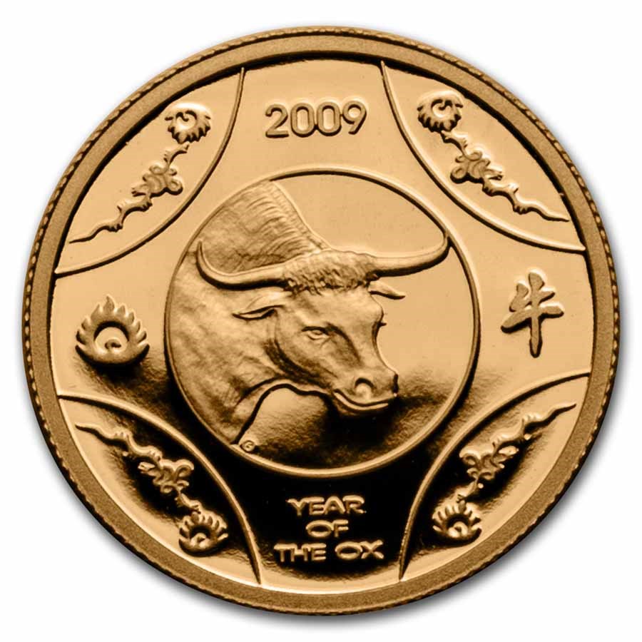 2009 Australia 1/10 oz Proof Gold Year of the Ox