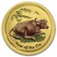 2009 Australia 1/2 oz Gold Lunar Ox BU (SII, Colorized)