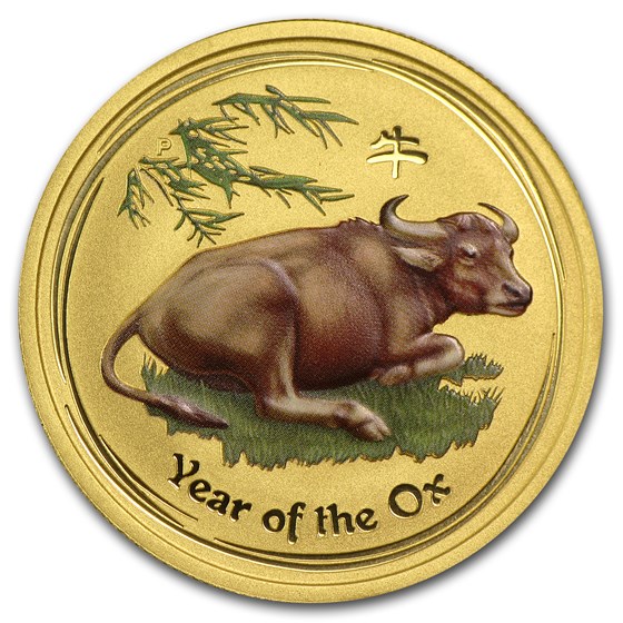 2009 Australia 1/2 oz Gold Lunar Ox BU (SII, Colorized) 2009 Australia 1/2 oz Gold Lunar Ox BU (SII, Colorized)