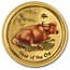 2009 Australia 1/20 oz Gold Lunar Ox BU (SII, Colorized)