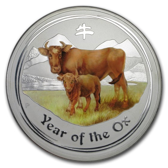 2009 Australia 1 kilo Silver Ox Gemstone Eye BU (Series II) 2009 Australia 1 kilo Silver Ox Gemstone Eye BU (Series II)