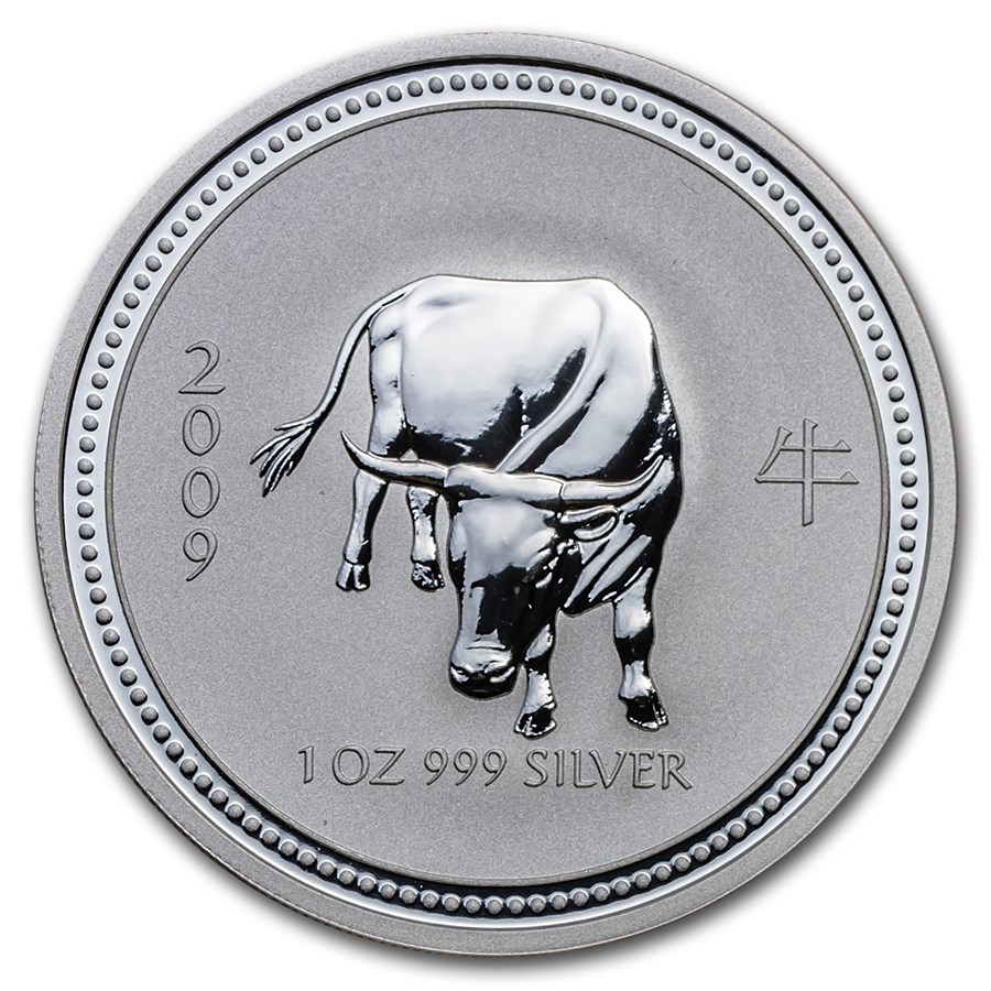 2009 Australia 1 oz Silver Year of the Ox BU (Series I)
