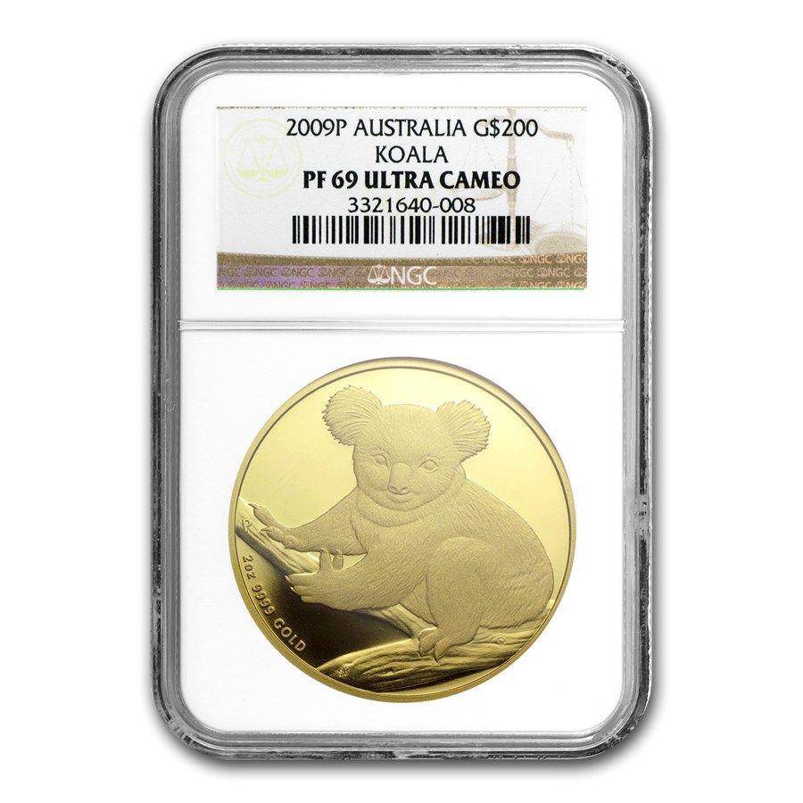 2009 Australia 2 oz Gold Koala PF-69 NGC