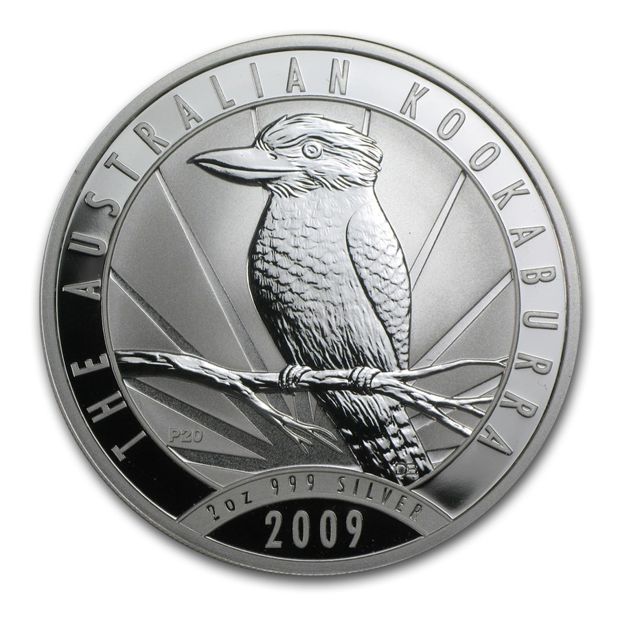 2009 Australia 2 oz Silver Kookaburra BU