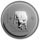 2009 Australia 2 oz Silver Year of the Ox BU (Series I)