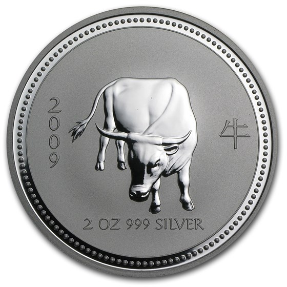 2009 Australia 2 oz Silver Year of the Ox BU (Series I) 2009 Australia 2 oz Silver Year of the Ox BU (Series I)
