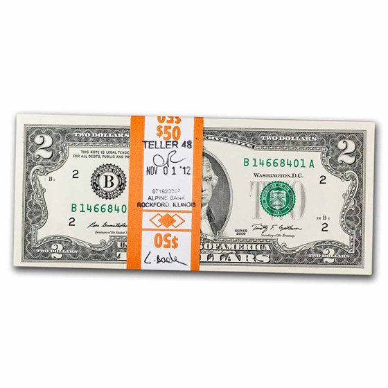 2009 (B-New York) $2.00 FRN CU (Fr#1939-B) 25 Consecutive 2009 (B-New York) $2.00 FRN CU (Fr#1939-B) 25 Consecutive