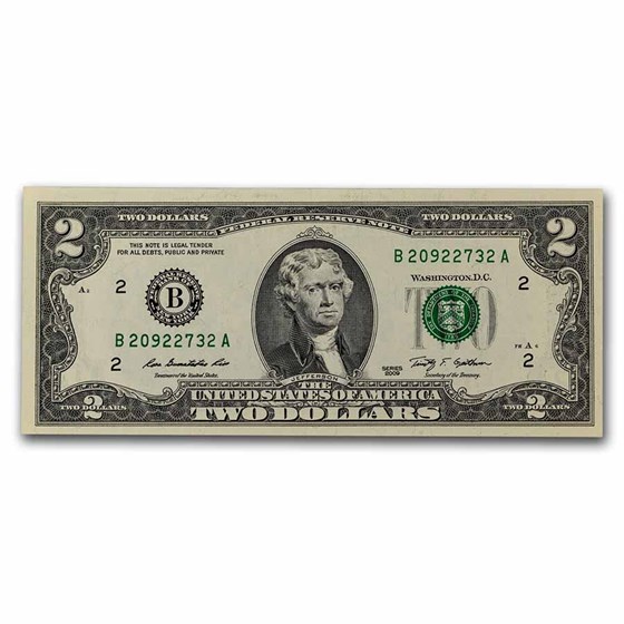 2009 (B-New York) $2.00 FRN CU (Fr#1939-B) 2009 (B-New York) $2.00 FRN CU (Fr#1939-B)